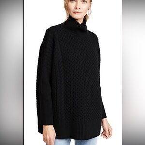 AYR Le Square Black Cable Turtleneck Size XS